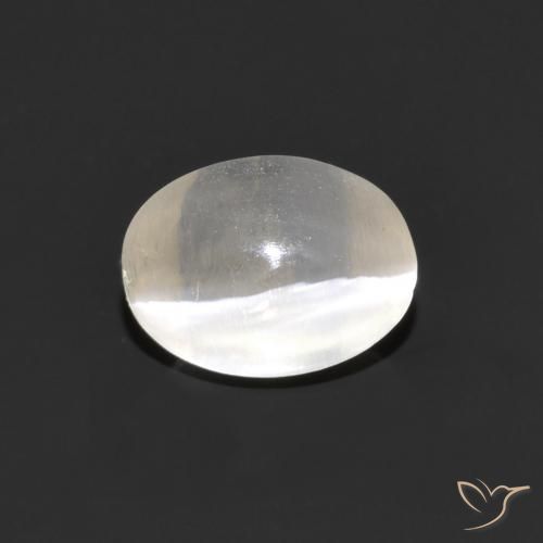 1.41ct 天然 非常浅灰色 硅线石猫眼, 椭圆形, 透明