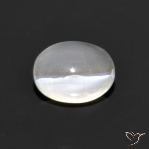 1.30ct 天然 非常浅灰色 硅线石猫眼, 椭圆形, 透明