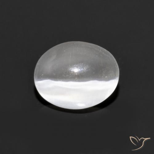 1.07ct 天然 非常浅灰色 硅线石猫眼, 椭圆形, 透明