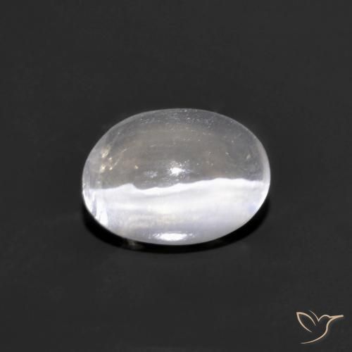 0.75ct 天然 非常浅灰色 硅线石猫眼, 椭圆形, 透明