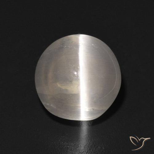 1.42ct 天然 暖白 硅线石猫眼, 椭圆形, 透明