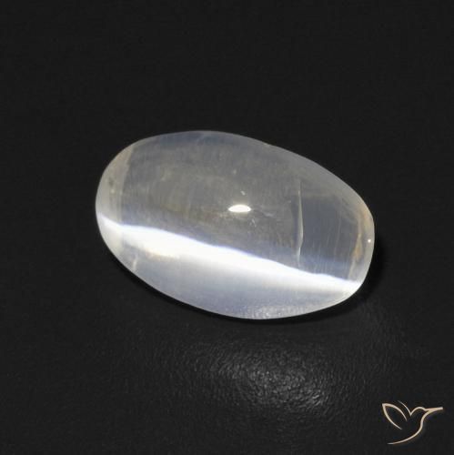 0.83克拉天然硅线石猫眼，椭圆形，透明