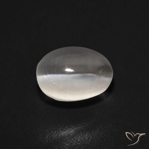1.27克拉天然硅线石猫眼，椭圆形，透明