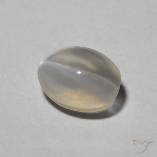 1.00克拉天然硅线石猫眼，椭圆形，半透明