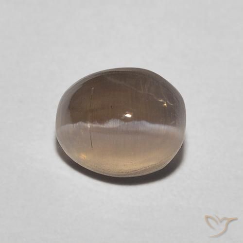 0.89ct 天然 中褐色 硅线石猫眼, 椭圆形, 半透明