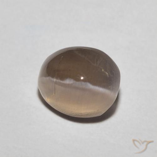 0.89克拉天然硅线石猫眼，椭圆形，半透明