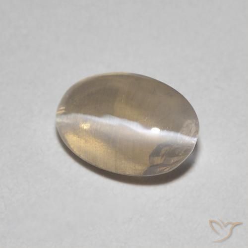 0.89克拉天然硅线石猫眼，椭圆形，透明