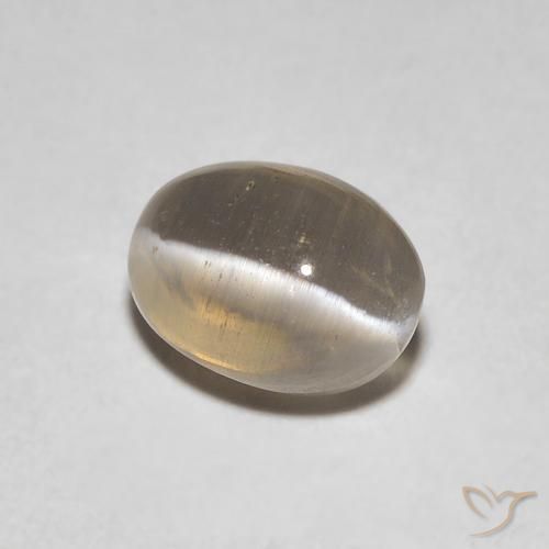 1.29克拉天然硅线石猫眼，椭圆形，透明