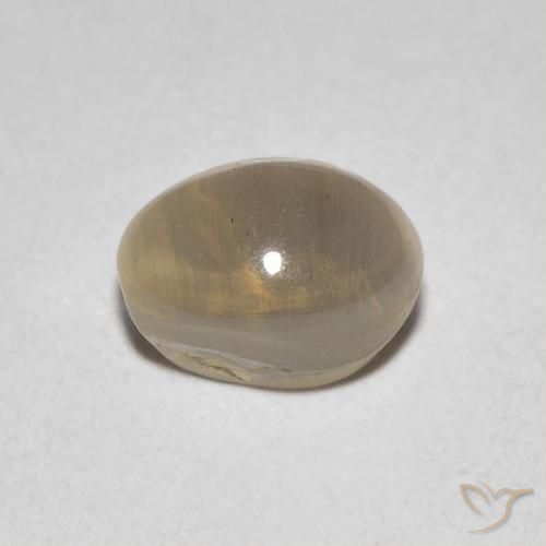 1.29克拉天然硅线石猫眼，椭圆形，透明