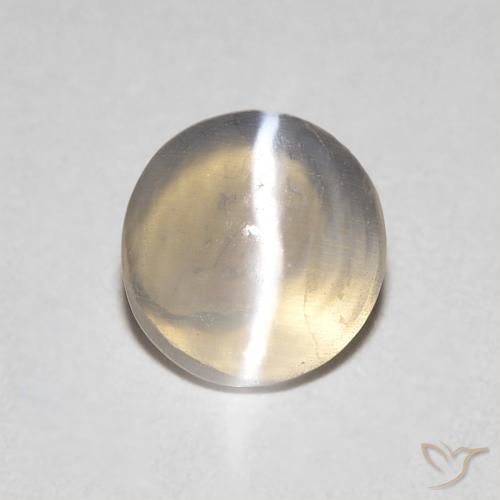 0.79克拉天然硅线石猫眼，椭圆形，透明