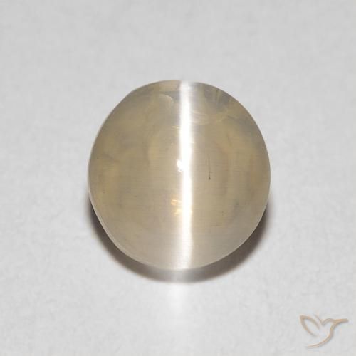 1.04ct 天然 非常浅的棕色 硅线石猫眼, 椭圆形, 透明