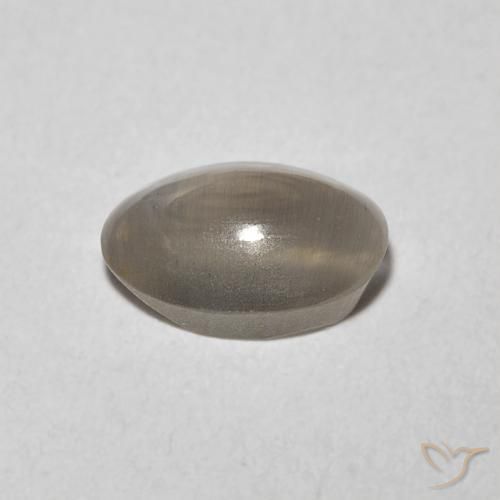 0.98克拉天然硅线石猫眼，椭圆形，透明