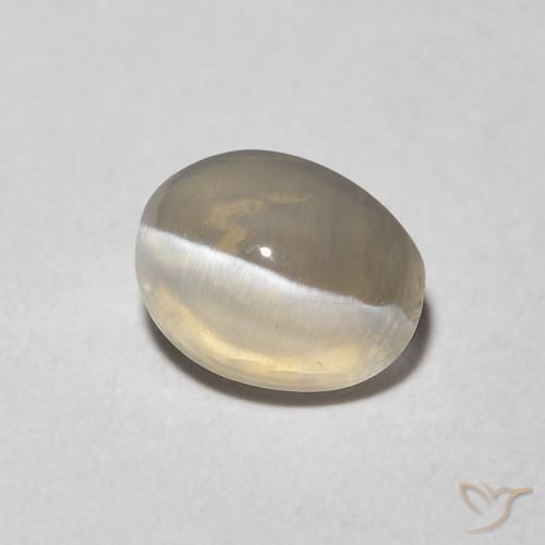 1.16克拉天然硅线石猫眼，椭圆形，透明