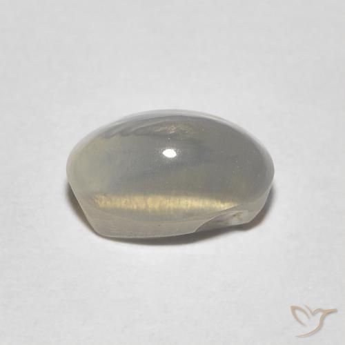 1.44克拉天然硅线石猫眼，椭圆形，透明