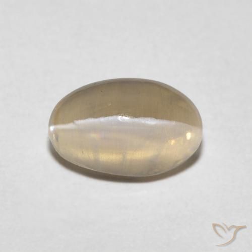 0.97克拉天然硅线石猫眼，椭圆形，透明