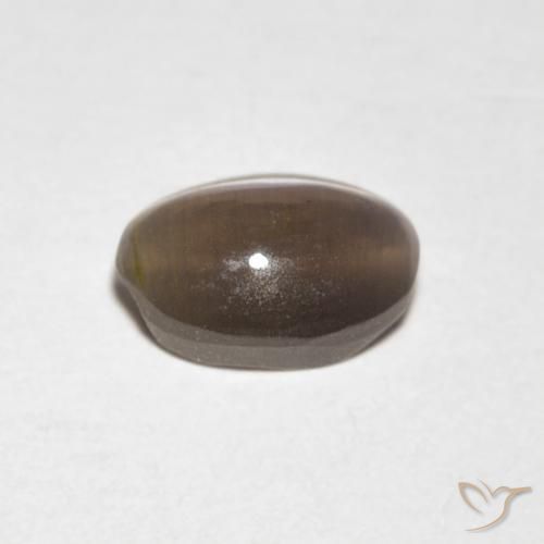 0.88克拉天然硅线石猫眼，椭圆形，透明