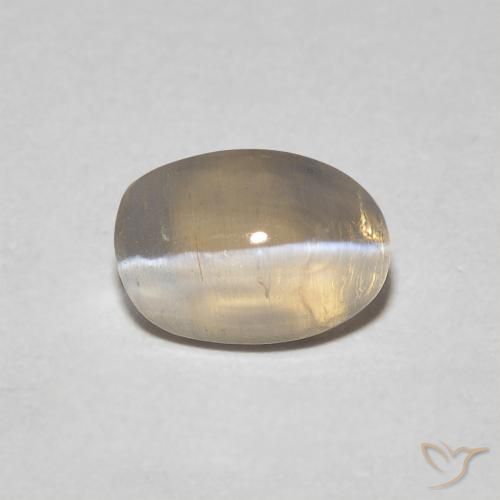 0.93克拉天然硅线石猫眼，椭圆形，透明