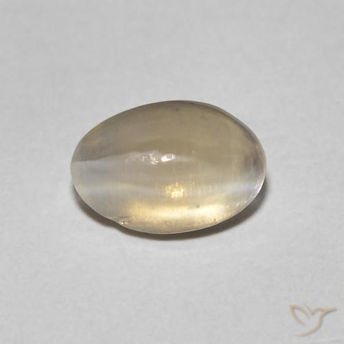 1.08ct 天然 浅玉米饼棕色 硅线石猫眼, 椭圆形, 透明