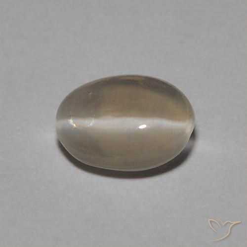 1.05ct 天然 浅黄棕 硅线石猫眼, 椭圆形, 透明