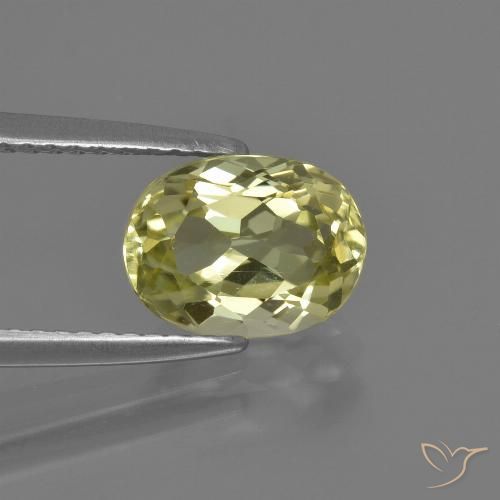 2.01ct 天然 绿黄色 硅线石, 椭圆形, VVS-VS