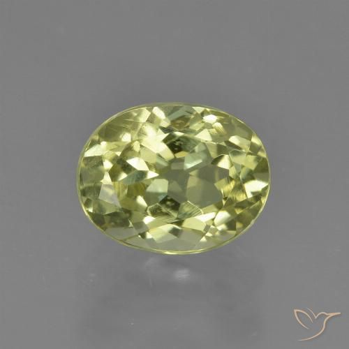 2.09ct 天然 黄绿色 硅线石, 椭圆形, VVS-VS