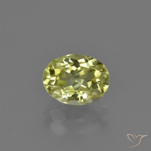 1.58ct 天然 绿黄色 硅线石, 椭圆形, VS