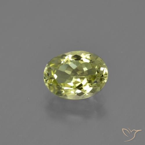 1.40ct 天然 黄绿色 硅线石, 椭圆形, VS