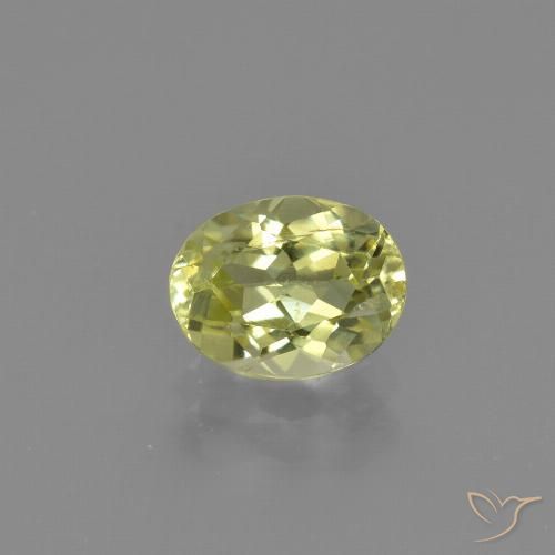 1.33ct 天然 绿黄色 硅线石, 椭圆形, VS-SI