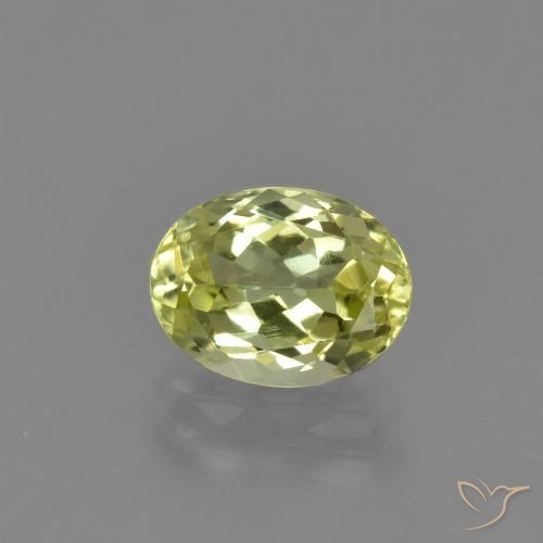 1.55ct 天然 黄绿色 硅线石, 椭圆形, VVS