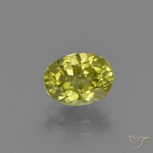 1.37ct 天然 中黄色 硅线石, 椭圆形, VS