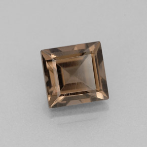 1.11克拉天然棕色烟晶，方形，6.1×6毫米，VVS-VS