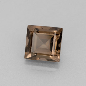 1.11克拉天然棕色烟晶，方形，6.1×6毫米，VVS-VS