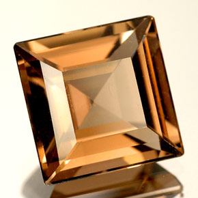 4.14克拉天然棕色烟晶，方形，9.9×9.9毫米，VVS-VS