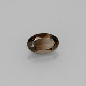 0.49克拉天然棕色烟晶，椭圆形切割，6.3×4.1毫米，VVS-VS