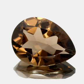 13.49克拉天然棕色烟晶，梨形，19.9×14.6毫米，VVS