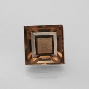 1.23克拉天然棕色烟晶，方形，6.2×6.2毫米，VS