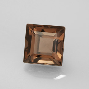 1.23克拉天然棕色烟晶，方形，6.2×6.2毫米，VS