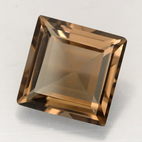 3.95克拉天然棕色烟晶，方形，10.1×10毫米，VVS