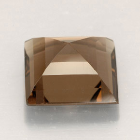 3.95克拉天然棕色烟晶，方形，10.1×10毫米，VVS