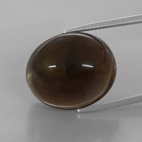 32.19克拉天然棕色烟晶，透明，29.1×17.7毫米，透明/半透明