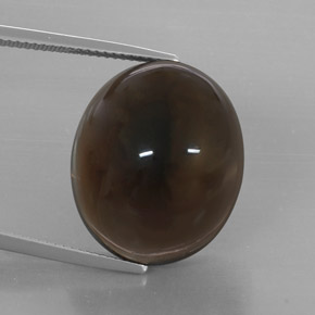 32.19克拉天然棕色烟晶，透明，29.1×17.7毫米，透明/半透明