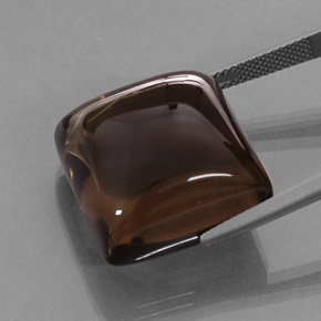 44.13克拉天然棕色烟晶，透明，19×18.9毫米，透明/半透明