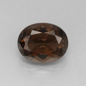 2.75克拉天然棕色烟晶，椭圆形切割，10.1×8.1毫米，VVS-VS