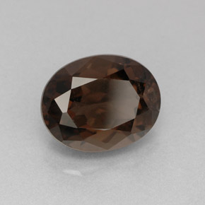 2.75克拉天然棕色烟晶，椭圆形切割，10.1×8.1毫米，VVS-VS
