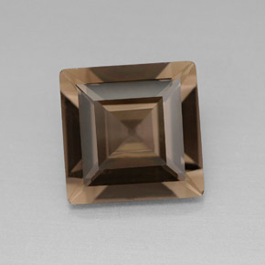 3.88克拉天然棕色烟晶，方形，10.2×10.1毫米，VS