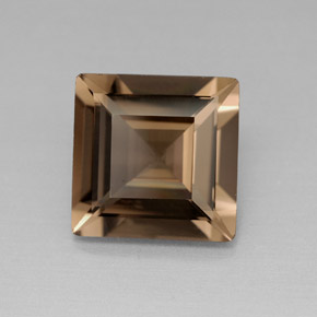 3.88克拉天然棕色烟晶，方形，10.2×10.1毫米，VS