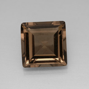 4.05克拉天然棕色烟晶，方形，10.1×10毫米，VS