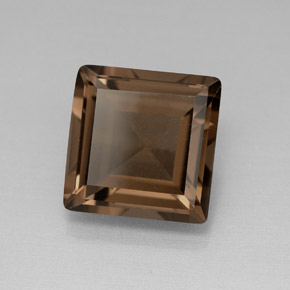 4.05克拉天然棕色烟晶，方形，10.1×10毫米，VS