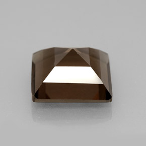 4.05克拉天然棕色烟晶，方形，10.1×10毫米，VS