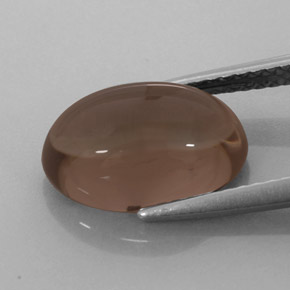 3.67克拉天然棕色烟晶，椭圆形切割，12×8.2毫米，半透明